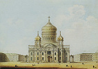 Проект храма-памятника архит. А. С. Кутепова. 1831 г. (ГНИМА им. А. В. Щусева)