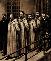Оглашение приговора восставшим на пл. Хеймаркет в Чикаго 4 мая 1886 г. Рисунок У. Чапина в газ. Frank Leslie illustrated (Nov. 19, 1887. Р. 217 (Б-ка Конгресса США)). Фото: loc.gov