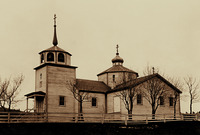 Храм Воскресения Христова на о-ве Кодьяк, Аляска. 1794 г. (?). Фотография. До 1942 г. (Б-ка Конгресса США) Фото: loc.gov
