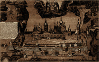 Вид Спасо-Преображенского Соловецкого монастыря. Гравюра С. Баскакова. 1826 г.