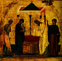 Сретение Господне. Фрагмент эпистилия. 2-я пол XII в. (мон-рь вмц. Екатерины на Синае)