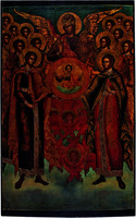 Собор арх. Михаила и прочих сил небесных. Икона. 1793–1802 гг. Происходит из Спасо-Преображенского собора (Спасо-Преображенский собор Нововалаамского мон-ря)