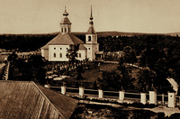 Церковь прп. Онуфрия Великого на монастырском кладбище. 1822 г. Разрушена в 1940 г. Фототипия. Нач. ХХ в.