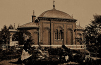 Кладбищенская ц. во имя прп. Отцов, в посте и молитве просиявших. 1876 г. Архит. Г. И. Карпов. Фотография. Нач. XX в.