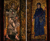 Благовещение. Мозаики на зап. грани сев.-вост. и юго-вост. подкупольных столбов. 1052 г.