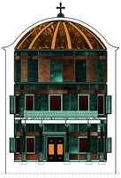 Скевофилакий собора св. Софии в К-поле. Проект-реконструкция в разрезе. 2011–2012 гг. Проект архитектурной компании: Avunduk insaat turizm sanayi ve ticaret ltd. sirketi