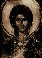 Голова архангела. Роспись купола храма арх. Михаила. Фотография. 30-е гг. XX в.