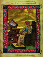 Ап. Матфей. Миниатюра из Евангелия. X в. (Paris. Coislin. 195. Fol. 9v)