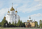 Кафедральный собор во имя свт. Стефана Пермского в Сыктывкаре. 1996–2001 гг. Фотография. 2020 г. Фото: Syktyvkaretz / Wikimedia Commons