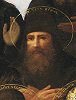 Прп. Тит воин. Фрагмент иконы «Собор преподобных отцов, нетленно почивающих в пещере прп. Феодосия». 1890 г. Иконописная мастерская Киево-Печерской лавры (вход в Дальние пещеры Киево-Печерской лавры)