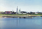 Тверь. Левый берег Волги с Екатерининской церковью и устье р. Тверцы. Фотография С. М. Прокудина-Горского. 1910 г. Фото: Б-ка Конгресса США