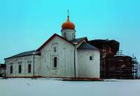 Церковь во имя свт. Николая Чудотворца. Сер. XV в., перестроена в XVII в., 1873 г. Фотография. 2013 г. Фото: А. В. Слезкин