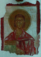 Мч. Савва Стратилат. Роспись диаконника ц. вмч. Георгия. 80–90-е гг. XII в. © Староладожский историко-архитектурный и археологический музей-заповедник Фото: Ф. А. Зверев