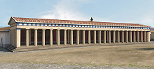 Расписная Стоя. V в. до Р. Х. Реконструкция Фото: AncientAthens3d.com