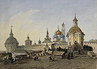 Троице-Сергиева лавра. Акварель. 1850 г. Худож. Й. А. Вайс (ГЭ) © Государственный Эрмитаж, Санкт-Петербург