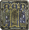 Мученики Севастиан, Ливин Гентский, Транквиллин. Эмаль. 1170–1180 гг. (Лувр, Париж)