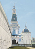 Каличья (1759 — 70-е гг. XVIII в.) и Плотничья (сер. XVII в.) башни. Фотография. 2022 г. Фото: А. С. Зверев