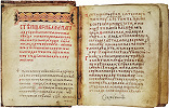 «Служебник прп. Сергия Радонежского». Нач. XV в. (ГИМ. Син. 952. Л. 3 об.— 4) © «Исторический музей»