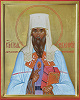 Свт. Филофей (Лещинский), митр. Тобольский. Икона. 2022 г. Мастерская М. В. и Э. В. Шалковых, Вел. Новгород (ц. свт. Филофея, митр. Тобольского, пос. Сентябрьский, Ханты-Мансийский АО)