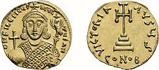 Имп. Филиппик Вардан. Золотой солид. Аверс. Реверс. 711–713 гг.