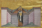 Свт. Филогоний, еп. Антиохийский. Миниатюра из Минология имп. Василия II. 1-я четв. XI в. (Vat. gr. 1613. P. 263)