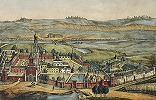 Вид с севера на Николо-Угрешский мон-рь. 1873 г. Литография И. А. Белобородова (РГБ)