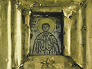 Мч. Феодор Пергийский. Фрагмент киота 1620 г. (СИХМ) © ГБУК Архангельской области «Сольвычегодский историко- художественный музей»