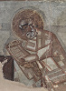 Свт. Григорий Армянский (свт. Петр Александрийский (?)). Фрагмент композиции «Поклонение Агнцу» в росписи Троицкого придела ц. Спаса Преображения на Ильине ул. в Вел. Новгороде. 1378 г. Мастер Феофан Грек Фото: © Новгородский музей-заповедник, Великий Новгород