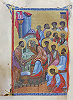Умовение ног. Миниатюра из Евангелия. Киликия. Кон. XIII в. (Матен. 9422. Fol. 11v)