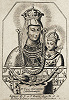 Ченстоховская икона Божией Матери. Гравюра. После 1656 г.