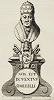Целестин V, папа Римский. Гравюра из кн.: Palazzi G. Gesta pontifieum romanorum a sancto Petro. Venezia, 1690. Т. 3. Р. 119–120 (РГБ)