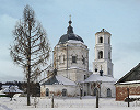 Казанская церковь в Мариинском Посаде (1761) с колокольней и северным приделом (1889). Фотография. 2021 г. Фото: А. В. Слезкин
