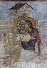 Ласкание Младенца Марии праведными Иоакимом и Анной. Роспись юж. стены собора Цаленджиха. Между 1384 и 1396 гг. Фото: В. А. Заварицкая