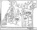 Собор Пресв. Богородицы. Прорись фрески ц. Вознесения в мон-ре Раваница. 1385–1387 гг.