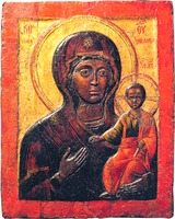 Влахернская икона Божией Матери. 2-я пол. XV в. (на основе XIII в.). К-поль (ГММК)
