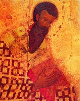 Свт. Василий Великий. Фрагмент иконы из деисусного чина Благовещенского собора