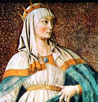 Царица Есфирь. Худож. Андреа дель Кастаньо. 1450 г. (Галерея Уффици, Флоренция)
