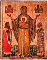 Мирожская икона Божией Матери (Воплощение). 2-я пол. XVI в. (ПИАМ)