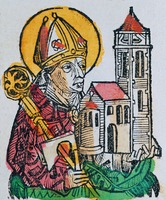 Вольфганг, еп. Регенсбургский. Гравюра (Sheder H. Libes chronicarum 1493)