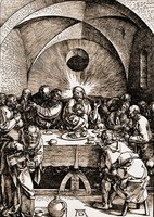 Тайная вечеря. Гравюра Альбрехта Дюрера. Ок. 1510 г. (Британский музей, Лондон)