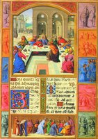 Тайная вечеря. Миниатюра из Ритуала Фердинанда II Католического. 1506–1516 гг. (Vat. Chig. C VII. Fol. 112r)
