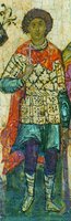 Вмч. Иаков Персянин. Фрагмент иконы «Минея годовая». 2-я пол. XVI в. (Музей икон, Рекклингаузен)