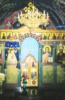 Иконостас Старой церкви с чудотворной иконой Божией Матери «Живоносный Источник» (мон-рь Богородицы Глосса, Кипр)