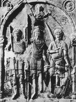 Великомученики Феодор Тирон, Георгий и Димитрий Солунский. Икона. XII в. (ГЭ)