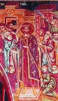 Композиция «Поругание Христа». Роспись кафоликона. 1535 г. Мастер Феофан Критский