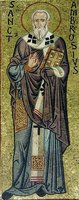 Свт. Амвросий Медиоланский. Мозаика Палатинской капеллы в Палермо. Ок. 1146–1151 г.