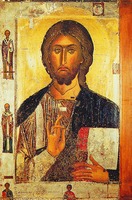 Господь Вседержитель, с избранными святыми на полях. Икона. Ок. 1193 г. (Визант. музей архиеп. Макария III. Никосия)