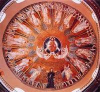 Вознесение Господне. Мозаика ц. св. Софии в Фессалонике. 880 - 885 гг.
