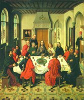 Тайная вечеря. 1464–1467 гг. Худож. Дирк Боутс (ц. св. Петра в Лёвен, Бельгия)