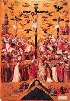 Распятие Христово. Икона. 2-я пол. XV в. Мастер Павиас (Национальная пинакотека. Афины)